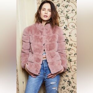 Heartloom Blush Faux Fur Coat